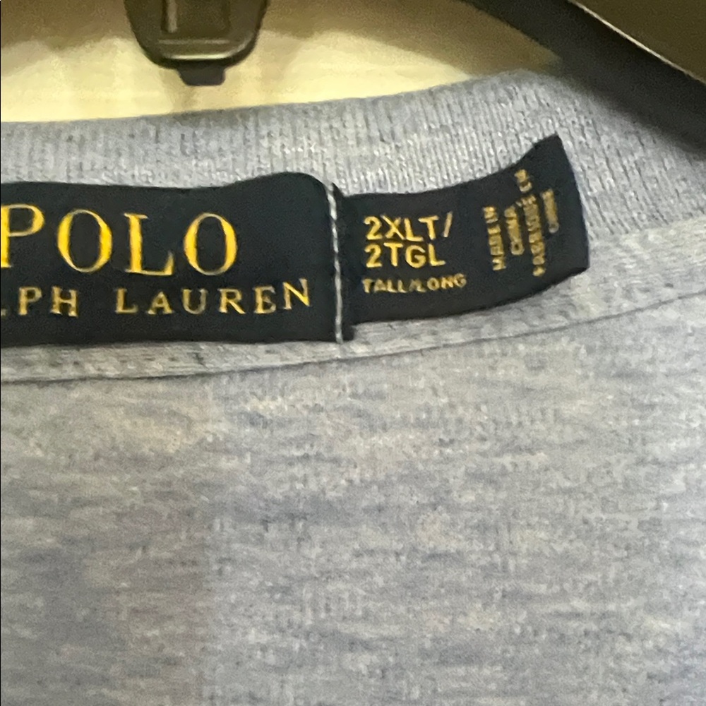 Polo by Ralph Lauren Men's Heather Blue Polo Shirt - Picture 4 of 5